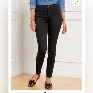 Talbots flawless five pocket jegging black high rise jeans like new Sz 14